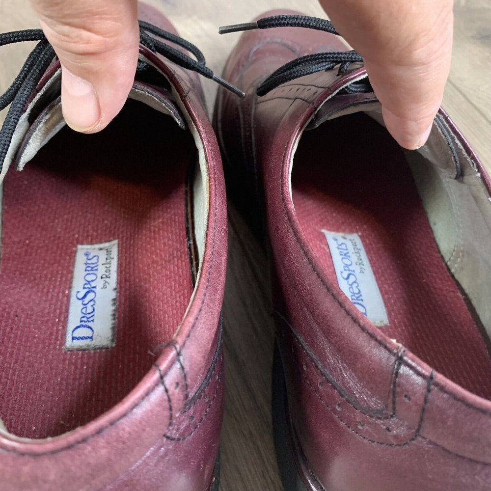 Men's DresSports by Rockport Burgundy Cordovan Leather Shoes M3677 Size 9 - Picture 10 of 11